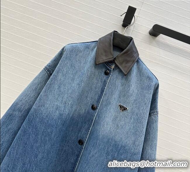 Reasonable Price Prada Denim Long Jacket P0812 2025