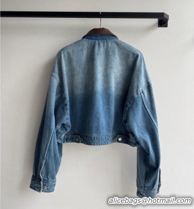 Buy Inexpensive Prada Denim Short Jacket 0812 Blue 2025