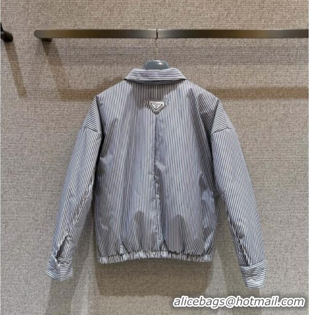Trendy Design Prada Striped Jacket 0814 White/Brown/Blue 2025
