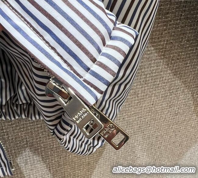 Trendy Design Prada Striped Jacket 0814 White/Brown/Blue 2025