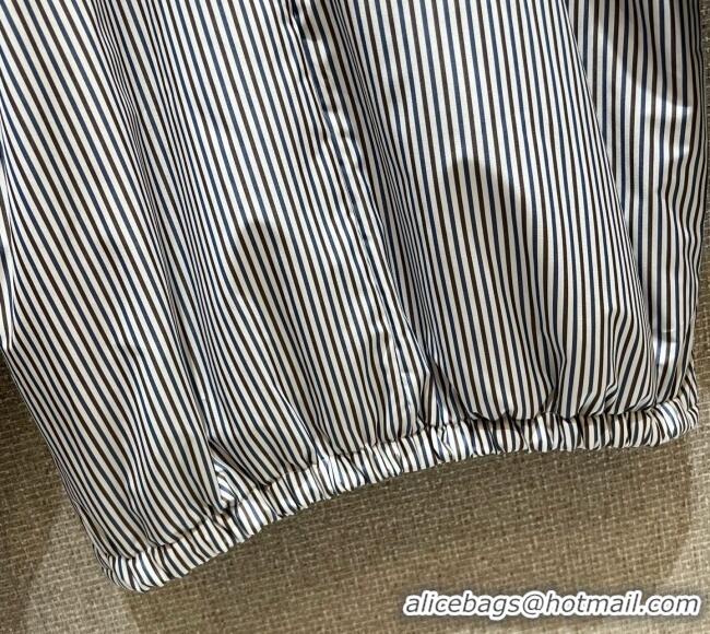 Trendy Design Prada Striped Jacket 0814 White/Brown/Blue 2025