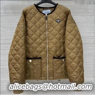 Famous Brand Prada Padded Jacket P82126 Brown 2025