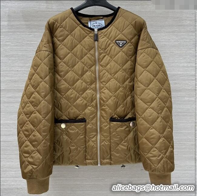 Famous Brand Prada Padded Jacket P82126 Brown 2025