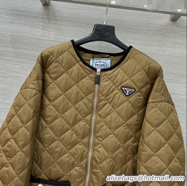 Famous Brand Prada Padded Jacket P82126 Brown 2025