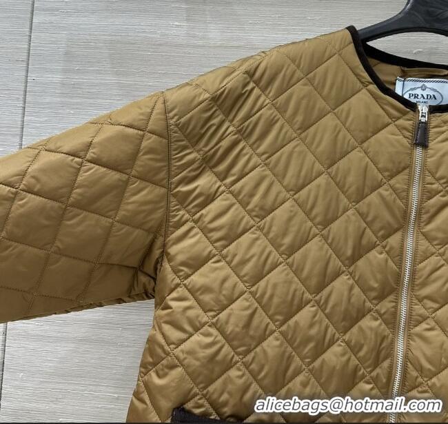 Famous Brand Prada Padded Jacket P82126 Brown 2025