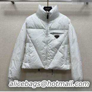 Luxury Discount Prada Down Jacket P090410 White 2025