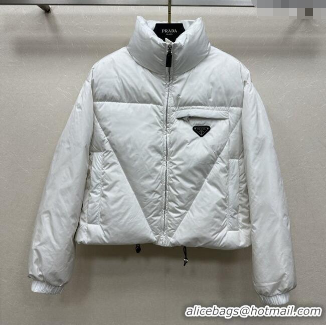 Luxury Discount Prada Down Jacket P090410 White 2025