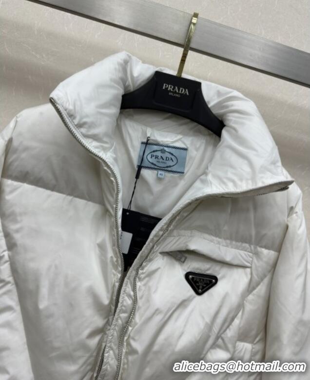 Luxury Discount Prada Down Jacket P090410 White 2025