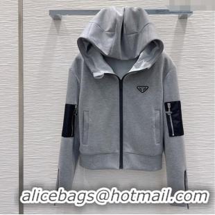 Affordable Price Prada Hoodie Jacket P090414 Grey 2025
