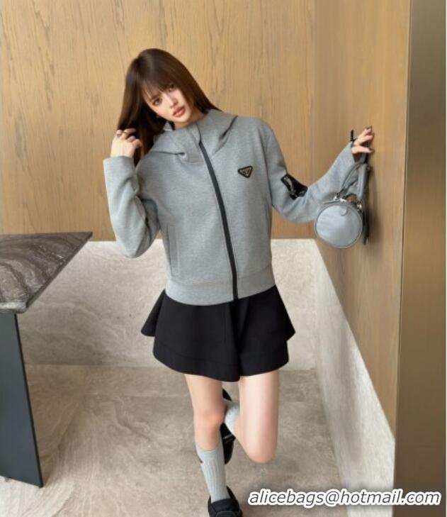 Affordable Price Prada Hoodie Jacket P090414 Grey 2025