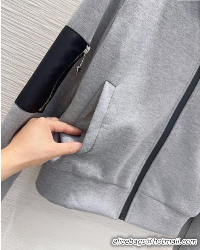 Affordable Price Prada Hoodie Jacket P090414 Grey 2025