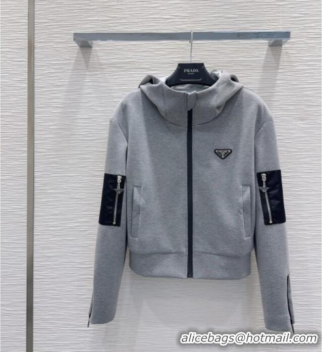 Affordable Price Prada Hoodie Jacket P090414 Grey 2025