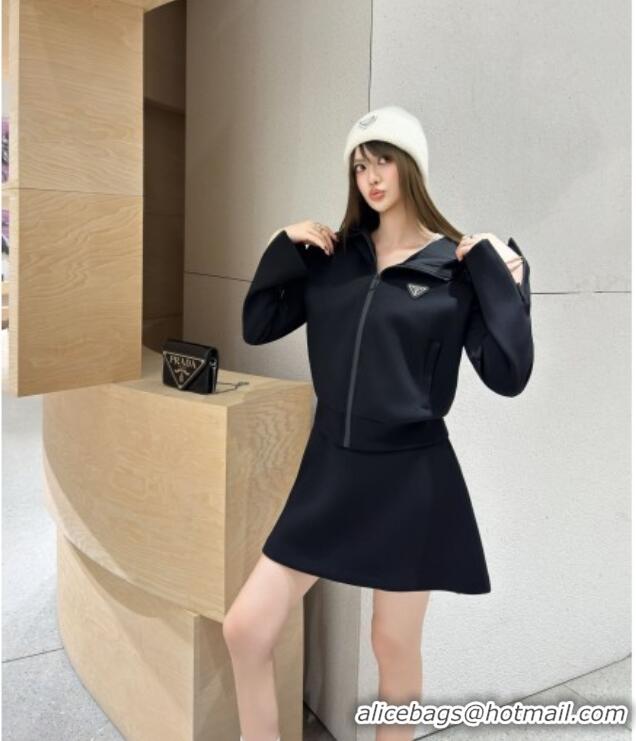 Affordable Price Prada Hoodie Jacket P090415 Black 2025