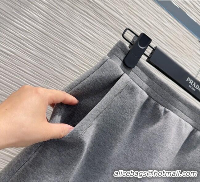 Promotional Prada Sweatshirt and Mini Skirt Set with Lace Trim PR090402 2025