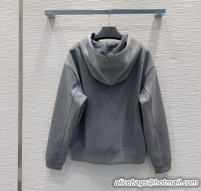 Promotional Prada Sweatshirt and Mini Skirt Set with Lace Trim PR090402 2025