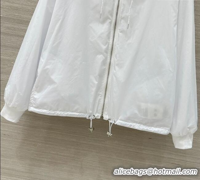 Famous Brand Prada Cotton and Nylon Reversible Jacket PR090403 White 2025