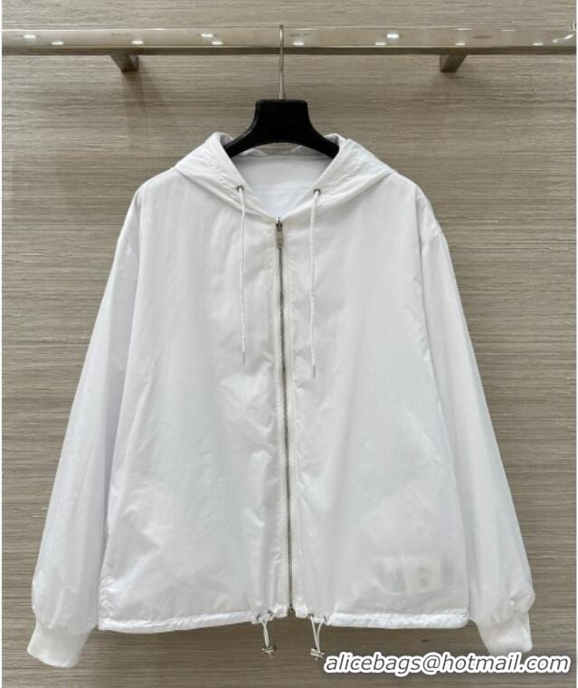 Famous Brand Prada Cotton and Nylon Reversible Jacket PR090403 White 2025