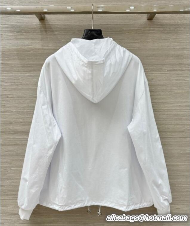 Famous Brand Prada Cotton and Nylon Reversible Jacket PR090403 White 2025