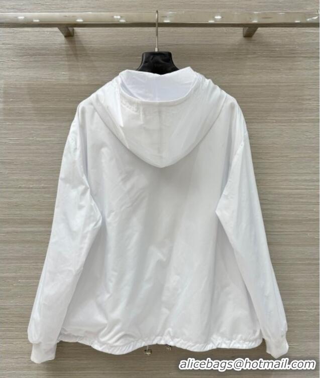 Famous Brand Prada Cotton and Nylon Reversible Jacket PR090403 White 2025