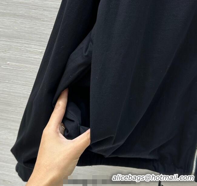 Luxury Discount Prada Cotton and Nylon Reversible Jacket PR090403 Black 2025