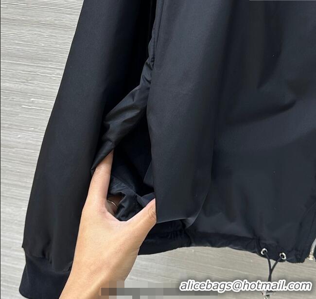 Luxury Discount Prada Cotton and Nylon Reversible Jacket PR090403 Black 2025
