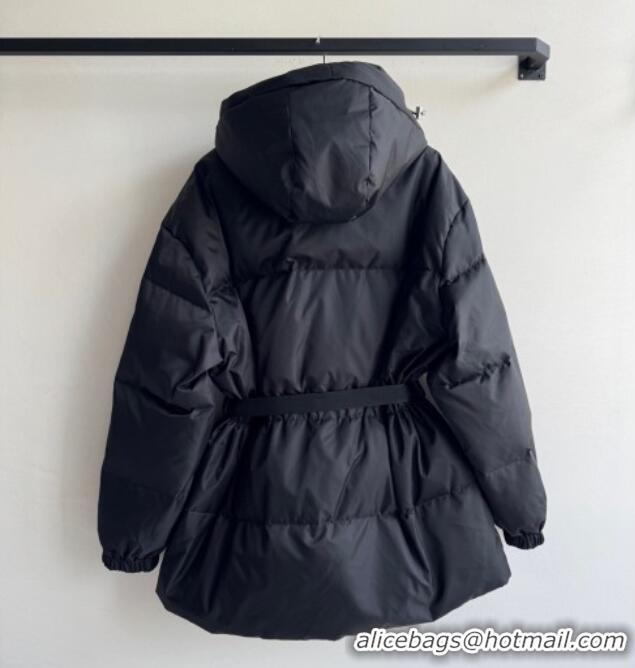 Top Quality Prada Long Down Jacket PR090406 Black 2025