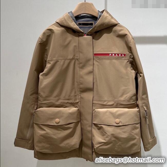 Luxury Cheap Prada LR-MX2 Coat PR090408 Khaki 2025