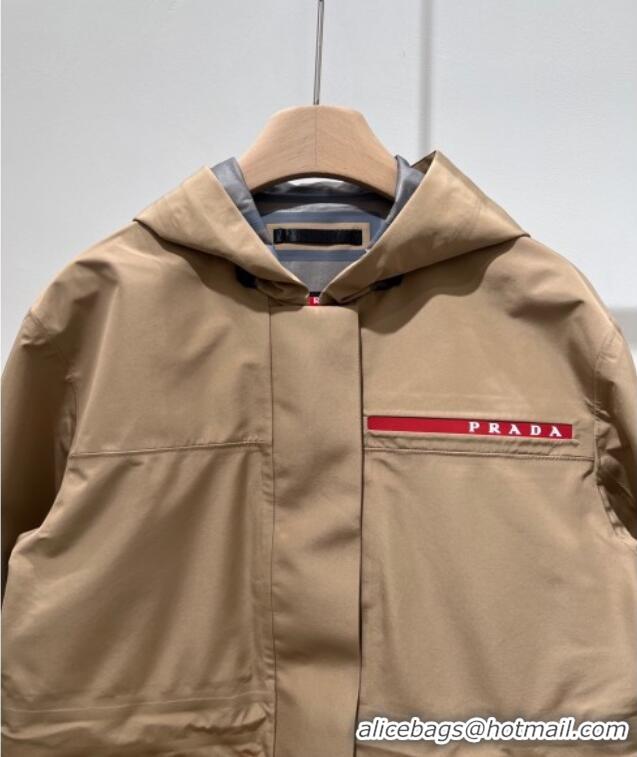 Luxury Cheap Prada LR-MX2 Coat PR090408 Khaki 2025