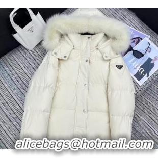 Super Quality Prada Down Jacket PR090405 White 2025