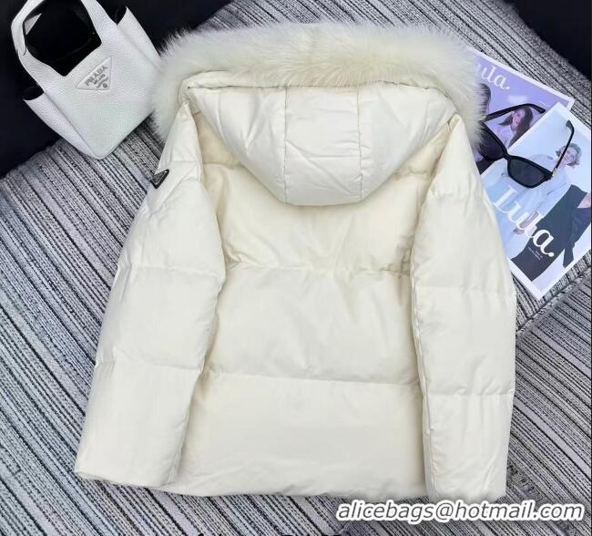 Super Quality Prada Down Jacket PR090405 White 2025