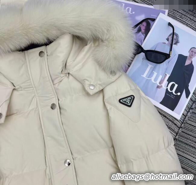 Super Quality Prada Down Jacket PR090405 White 2025