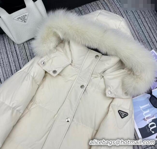 Super Quality Prada Down Jacket PR090405 White 2025