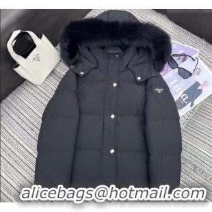 Luxury Cheap Prada Down Jacket PR090405 Black 2025
