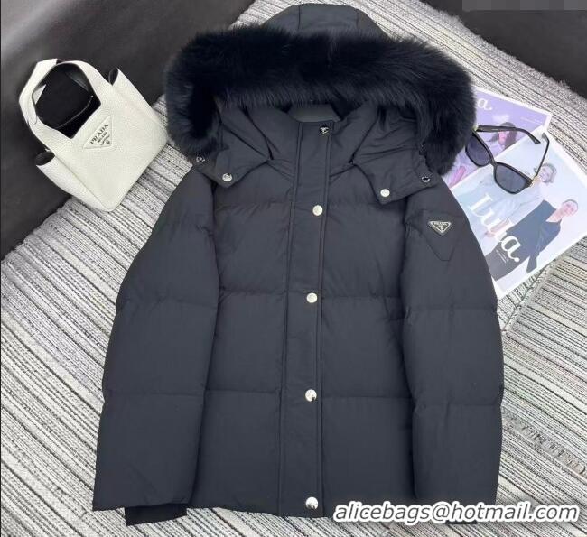 Luxury Cheap Prada Down Jacket PR090405 Black 2025