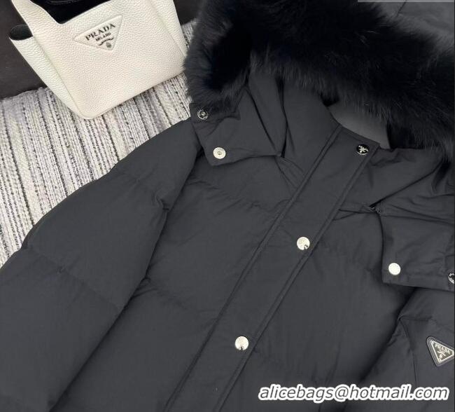 Luxury Cheap Prada Down Jacket PR090405 Black 2025
