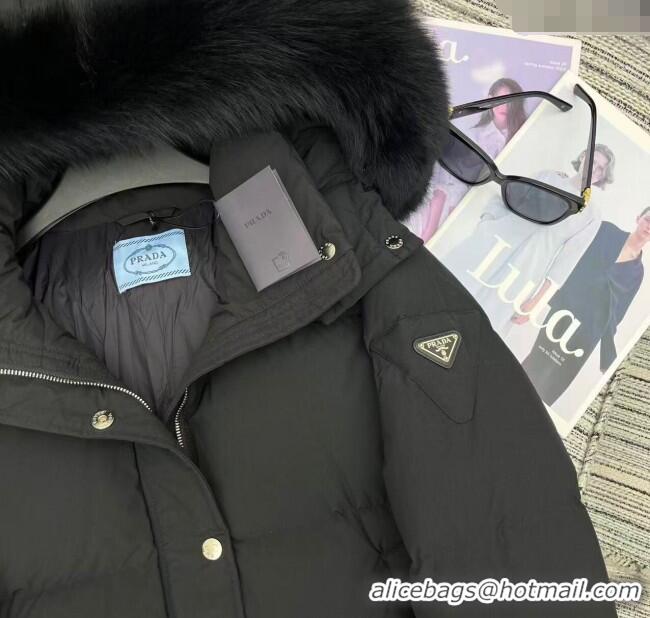 Luxury Cheap Prada Down Jacket PR090405 Black 2025