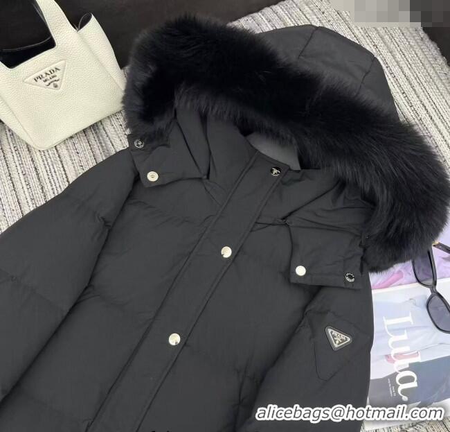 Luxury Cheap Prada Down Jacket PR090405 Black 2025