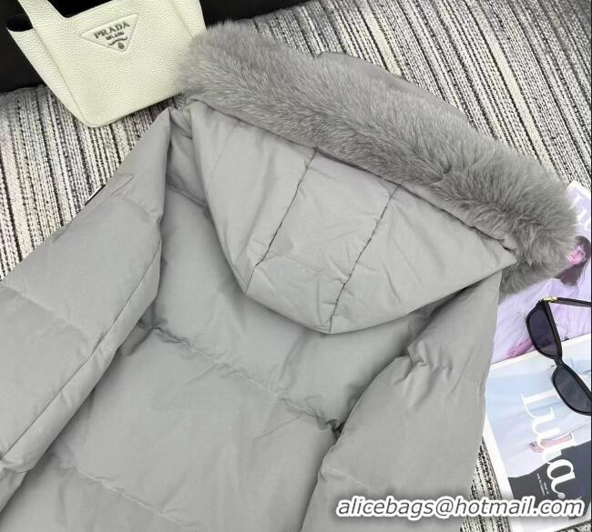 Most Popular Prada Down Jacket PR090405 Grey 2025
