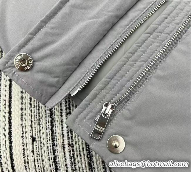 Most Popular Prada Down Jacket PR090405 Grey 2025