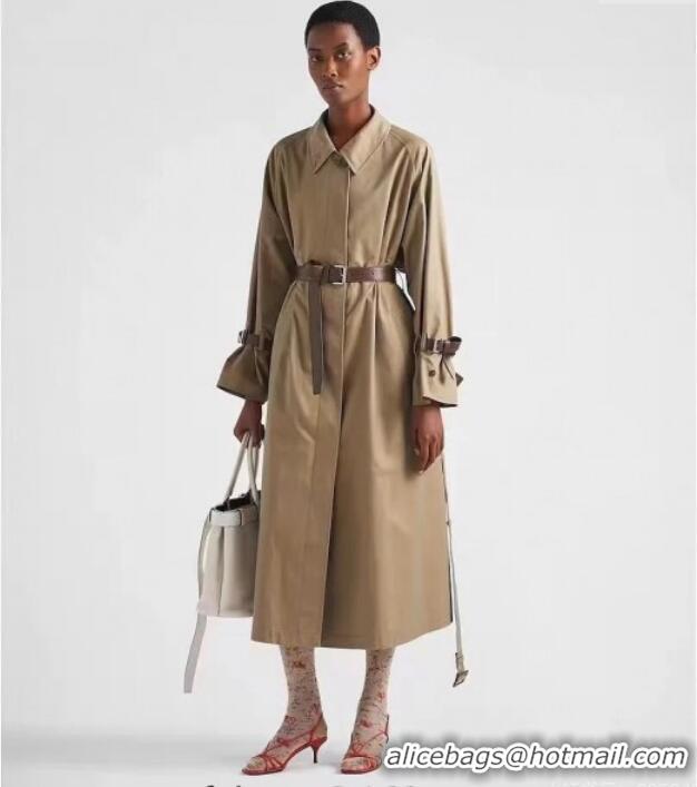 Famous Brand Prada Long Coat PR090409 Khaki 2025