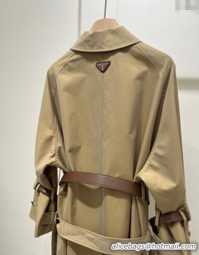 Famous Brand Prada Long Coat PR090409 Khaki 2025