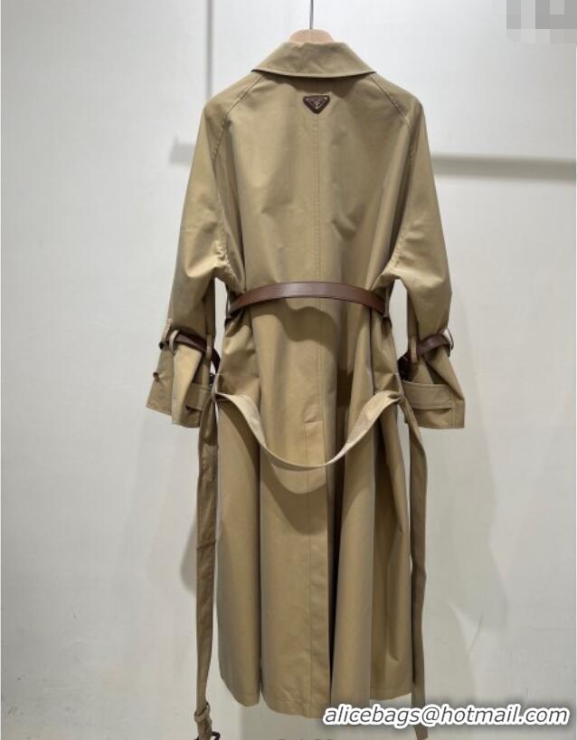 Famous Brand Prada Long Coat PR090409 Khaki 2025