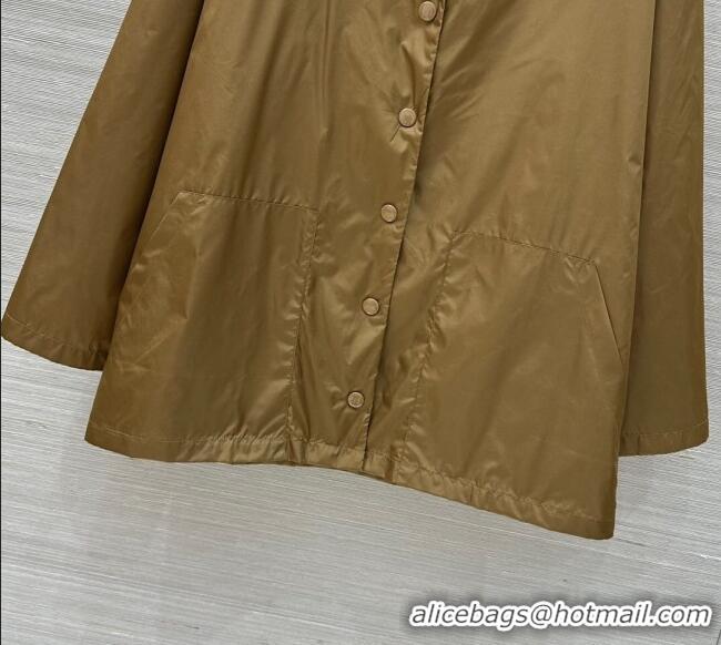 Super Quality Prada Nylon Coat Gold-Tone PR090410 2025