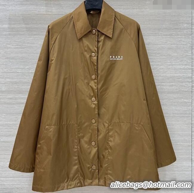 Super Quality Prada Nylon Coat Gold-Tone PR090410 2025