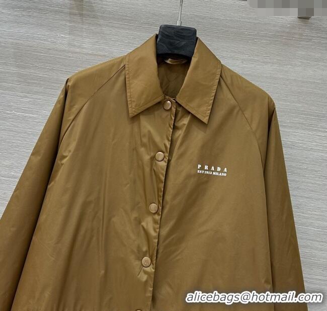 Super Quality Prada Nylon Coat Gold-Tone PR090410 2025