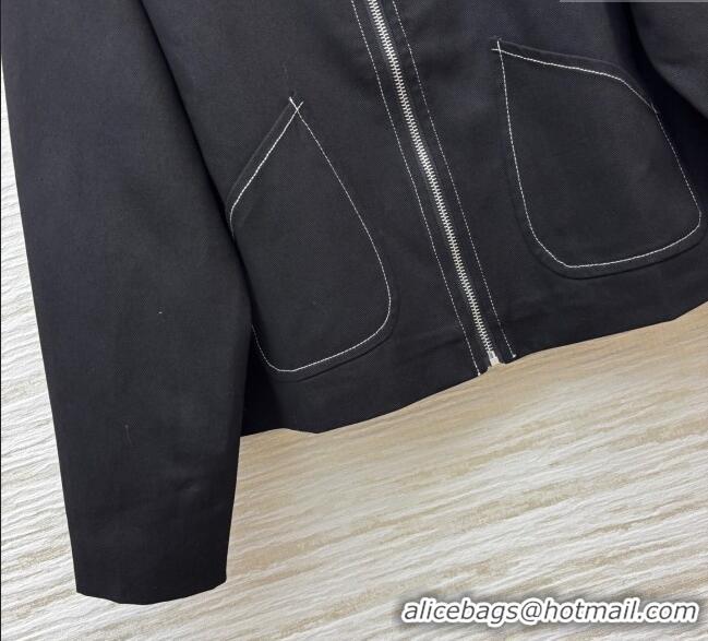 Top Quality Prada Cotton Jacket PR090515 Black 2025