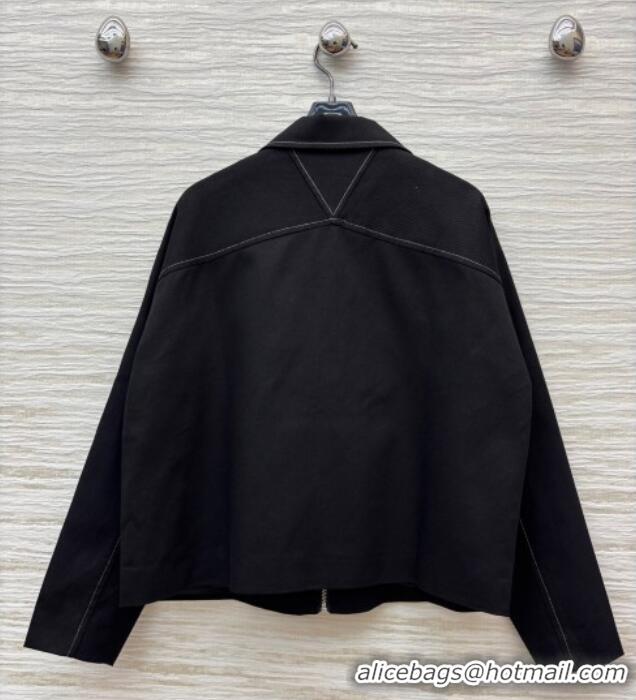 Top Quality Prada Cotton Jacket PR090515 Black 2025