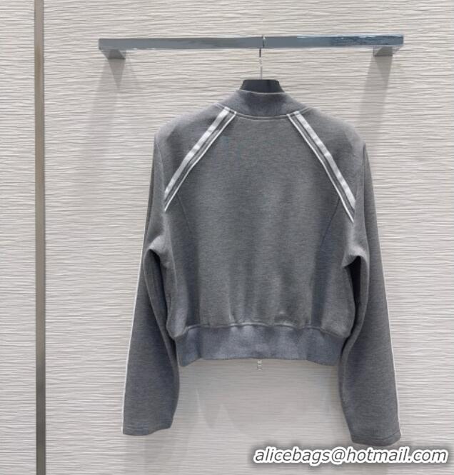 Top Quality Prada Cotton Jacket DR090407 Grey 2025