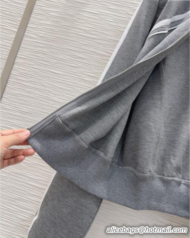 Top Quality Prada Cotton Jacket DR090407 Grey 2025