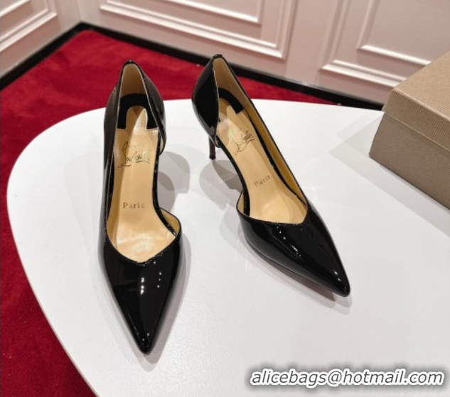 Grade Quality Christian Louboutin Iriza Pumps 8.5cm in Patent Leather Black 1030123